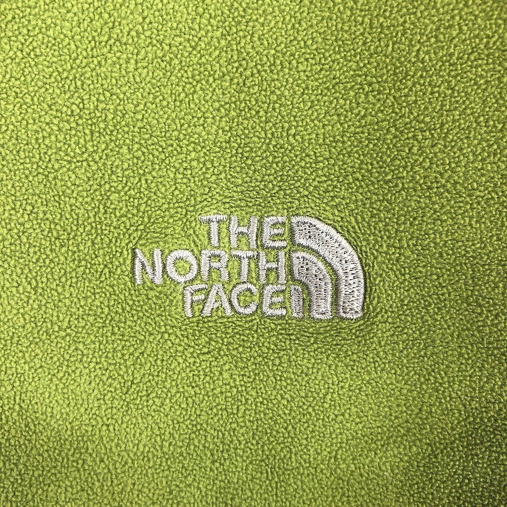 THE NORTH FACE ノースフェイス ハーフジップフリースジャケット 刺繍 アウトドア ラグラン グリーン (レディース M) O7170 /1円スタート_画像5