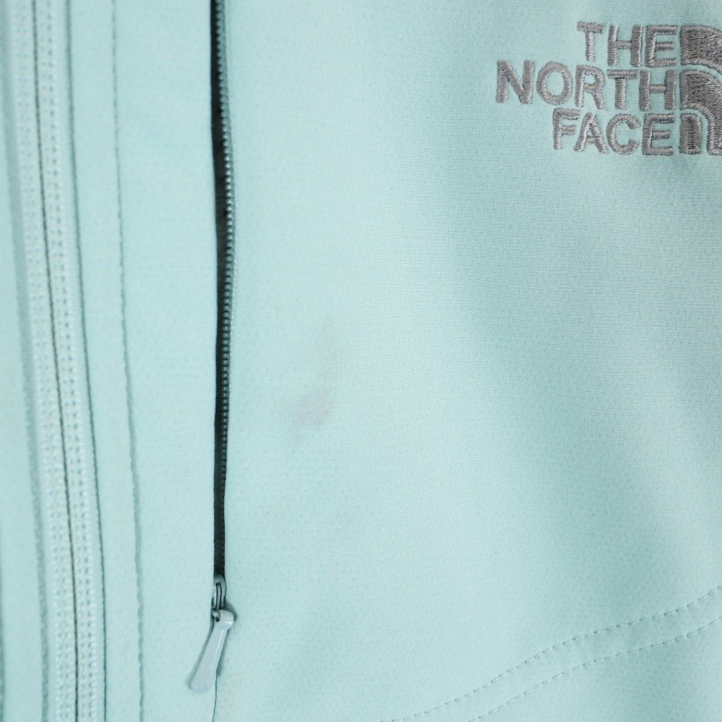THE NORTH FACE ノースフェイス APEX ソフトシェルジャケット アウトドア キャンプ 防寒 ライトブルー (レディース M) O7262 /1円スタート_画像3