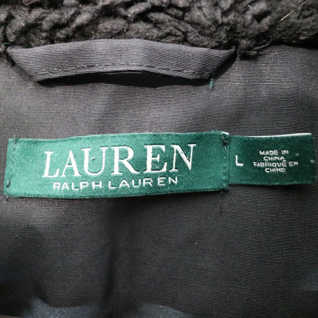 LAUREN RALPH LAUREN ラルフローレン 中綿コート ブラック (レディース L) O7734 /1円スタート_画像7