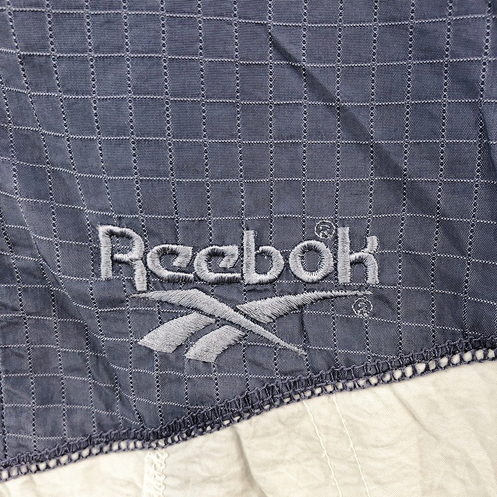 90年代 Reebok リーボック ナイロンジャケット 刺繍 ライトブルー (メンズ L) O7857 /1円スタート_画像6