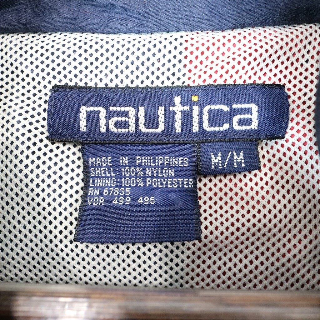 90年代 NAUTICA ノーティカ セーリング ジャケット マリンスポーツ ストリート ネイビー (メンズ M) O8008 /1円スタート_画像7