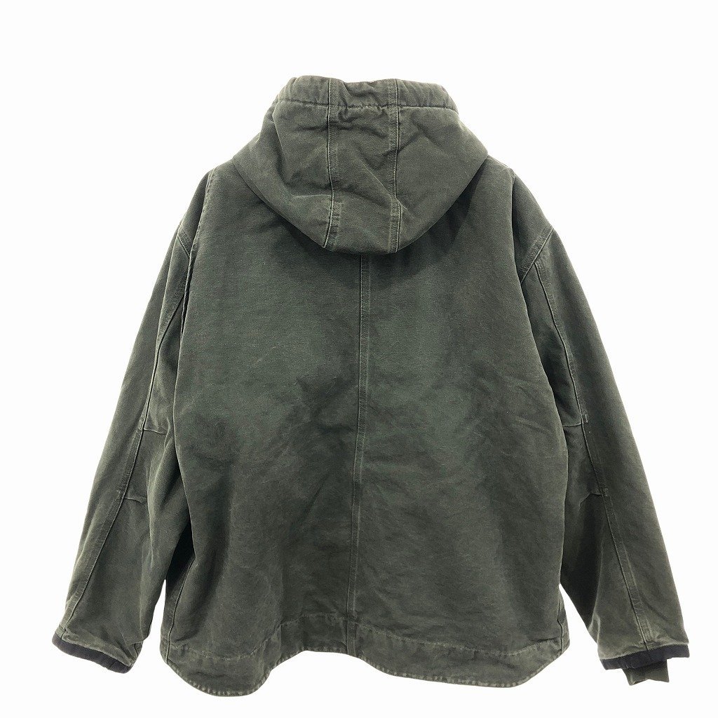 SALE/// Carhartt カーハート Sanstone Multi Pocket Hooded Jacket 防寒 ワーク カーキ (メンズ 3XL) P1675の画像2