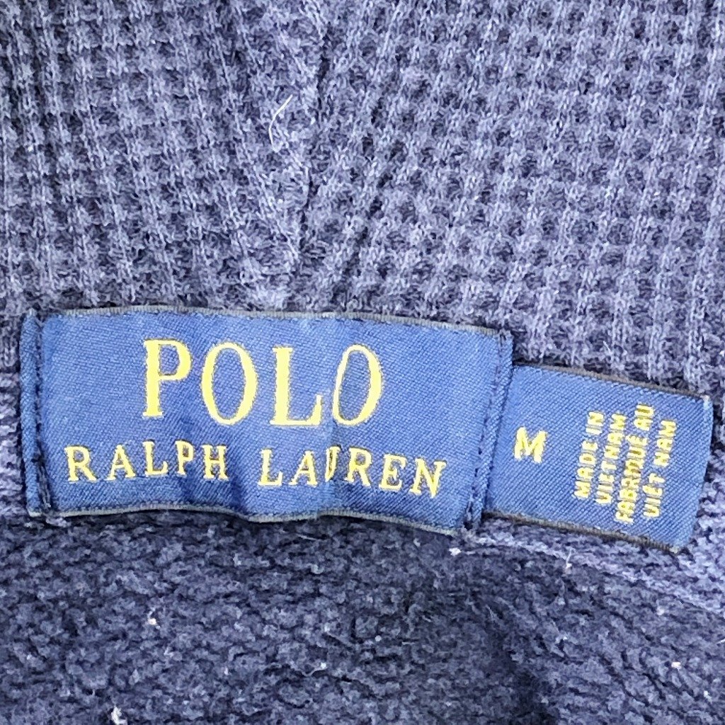SALE/// 2000年代〜 Polo by Ralph Lauren ラルフローレン ワンポイントロゴ フルジップ スウェット パーカー ネイビー (メンズ M) P0907_画像8