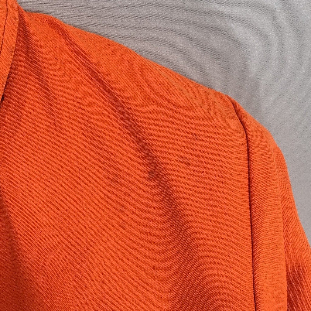 SALE/// リバーシブル ウール シャツ ジャケット アメカジ バッファローチェック オレンジ レッド (メンズ M相当) P1922_画像8