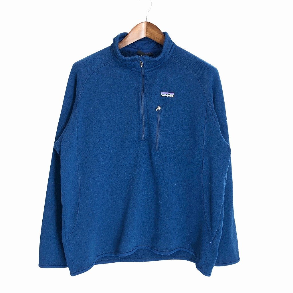 SALE/// patagonia パタゴニア ハーフジップ ベターセーター フリースジャケット 大きいサイズ アウトドア ネイビー (メンズ XXL) P1978_画像1