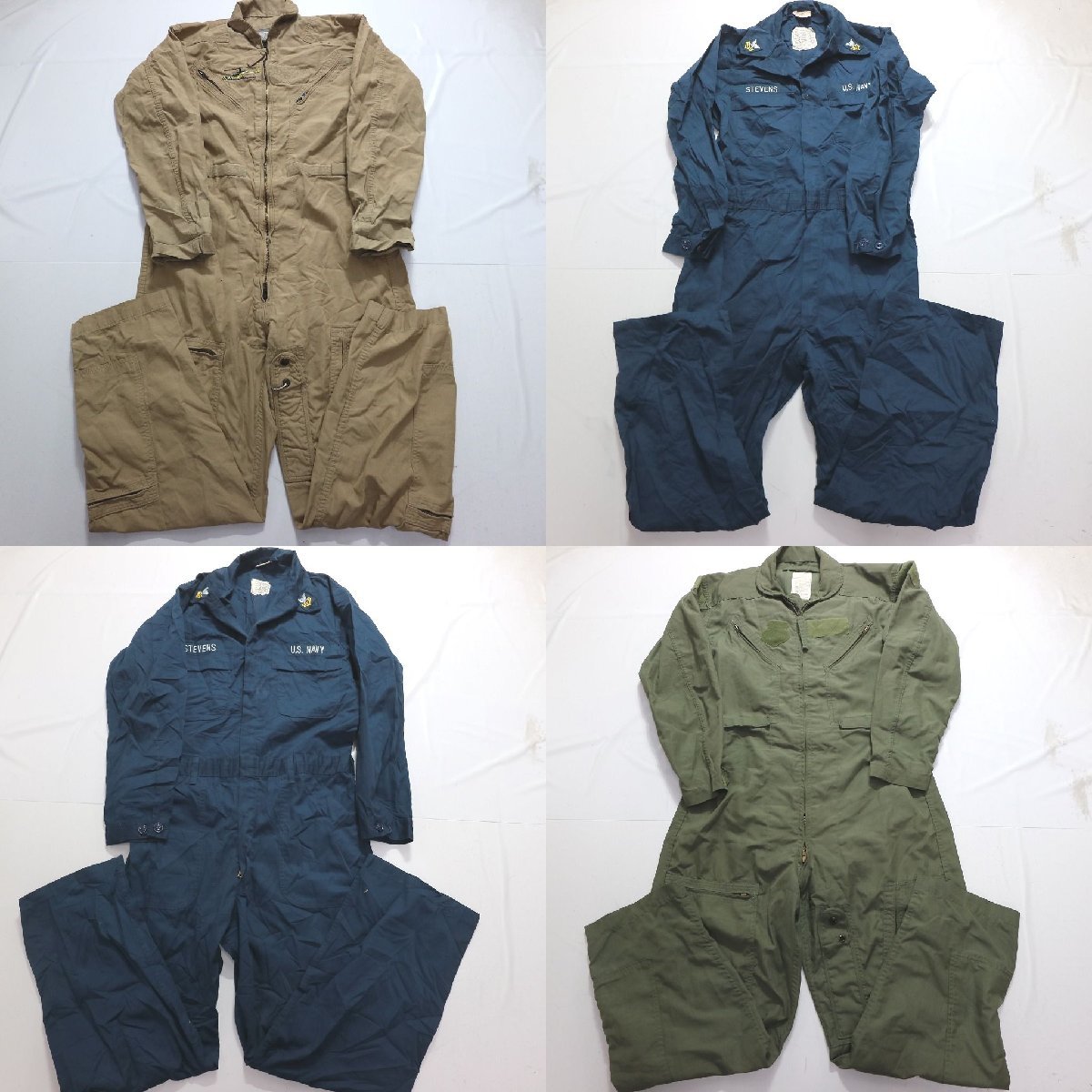 ◎米軍実物オールインワンMIX set ミリタリー 戦闘服 他 (メンズ42R/42L) 4枚セット まとめ売り 古着卸 1円スタート UM17-2 MQ9754_画像1