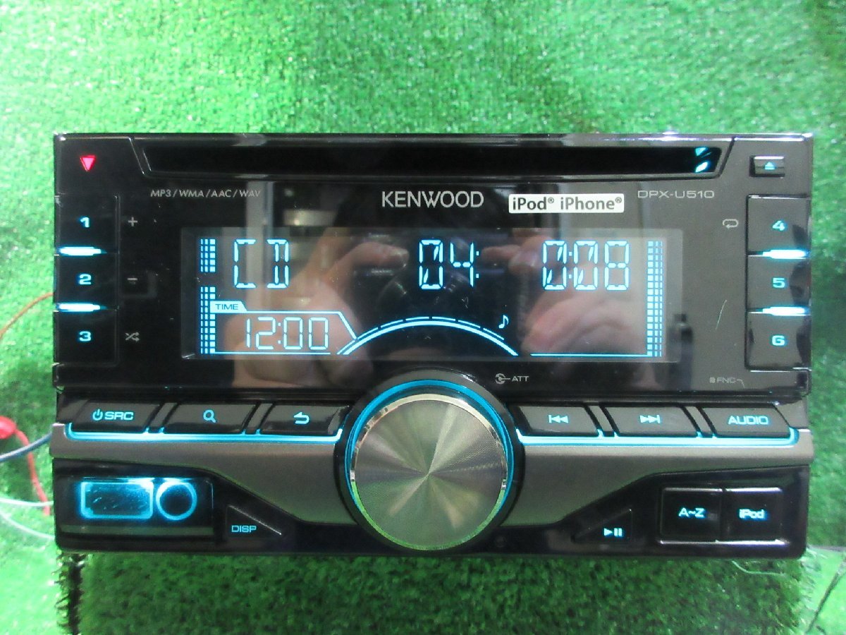 スズキOP ケンウッド 2DINタイプ DPX-U510 CD/AUX/iPod USB 再生確認済み　※ 画像参照　　2023.11.17.Y.10-A29　23110273_CD再生確認済みです