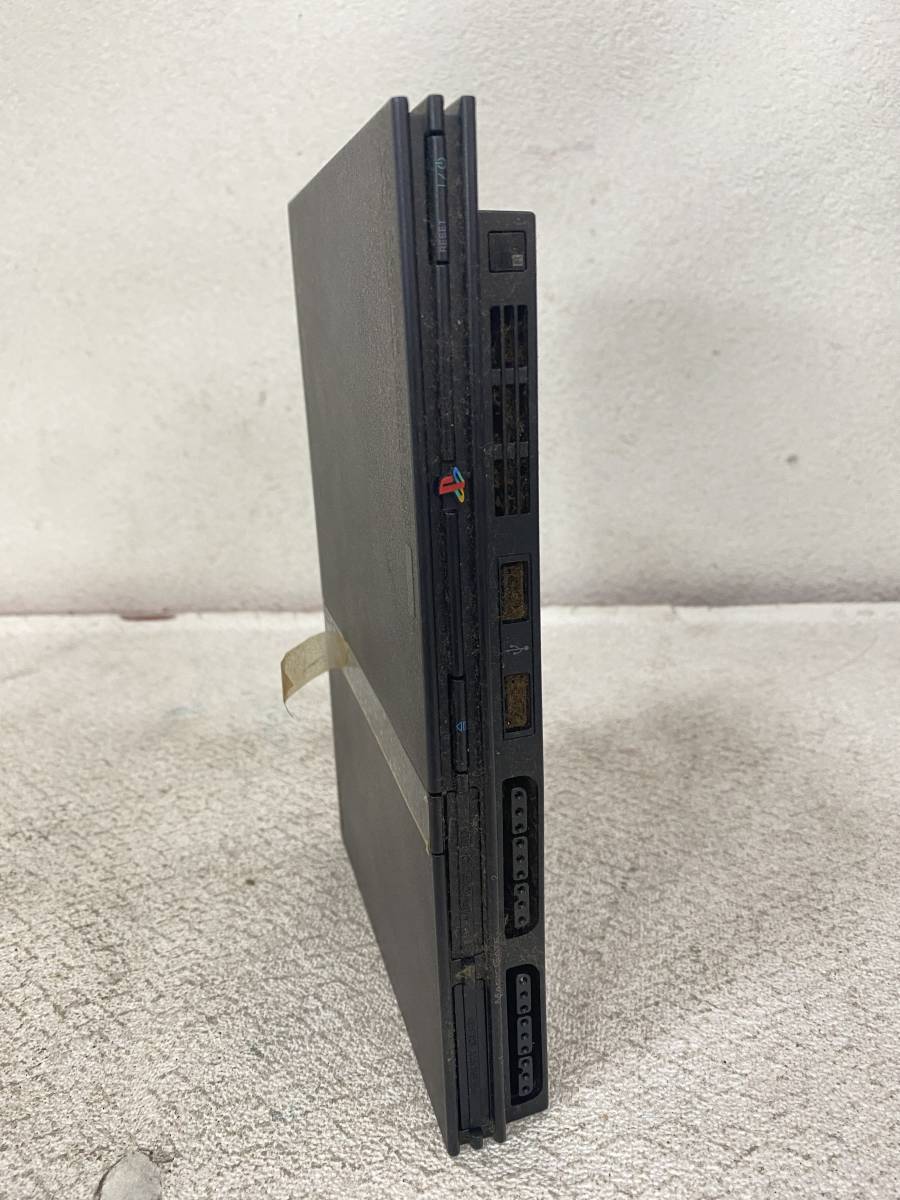 M-4832 【同梱不可】980円～ 現状品　PlayStation2 プレステ2　SCPH-70000　ブラック　メモリーカード8MB　ゲーム機　テレビゲーム　通電OK_画像3