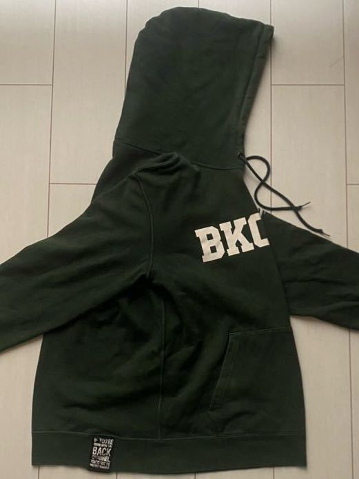 送料無料 美品 日本製 Back Channel bkcnl pullover parka hoodie バックチャンネル スウェット フーディ パーカー GREEN グリーン 緑 L XL_画像9