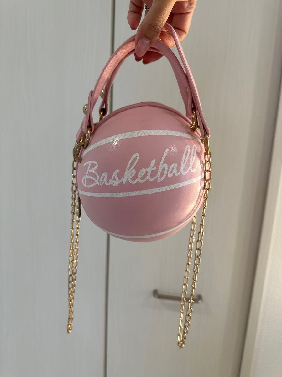 Barbie系ピンク　撃可愛い　バスケットボール型バッグレア品