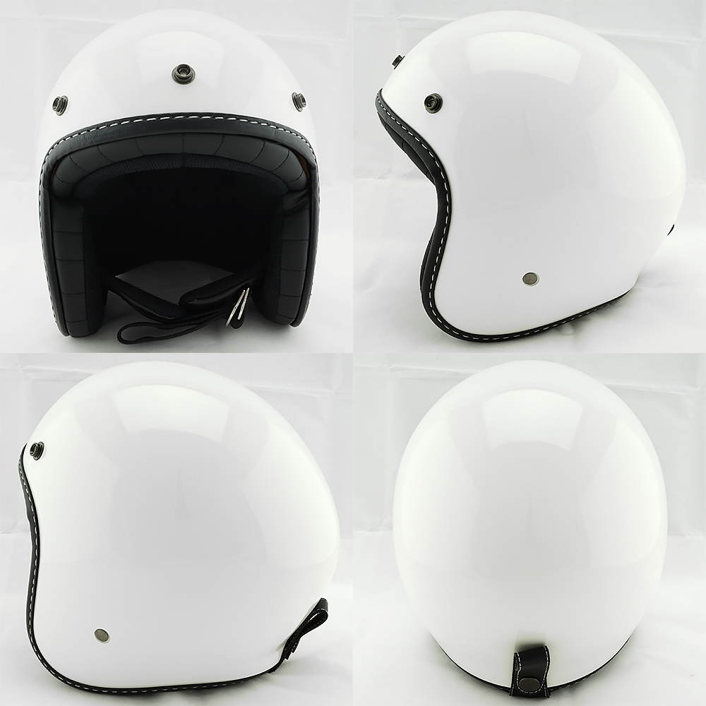 ホワイト スモールジェットヘルメット シールドセット フリーサイズ 開閉式バブルシールド FミラーGブルー VT-10_画像5