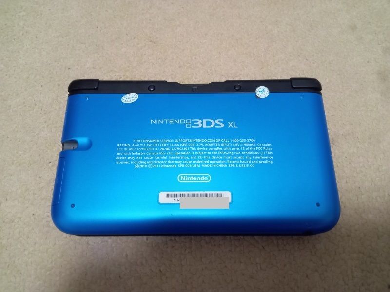 3DS XL LL 本体(ブルー×ブラック)　北米版　海外版　中古_画像3