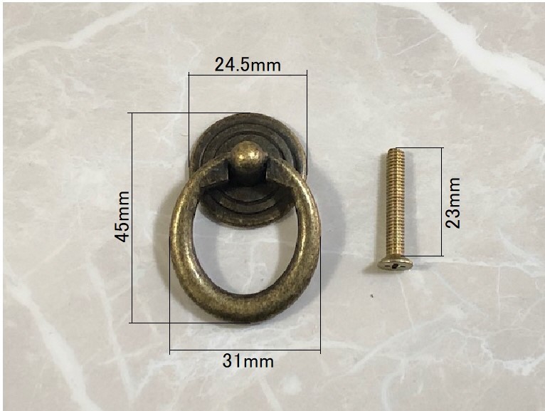 【5個セット】■取っ手 金具 TO-13■引き出し アンティーク ブロンズ 取手 ハンドル おしゃれ 家具 ヨーロッパ 古民家 ヨーロピアンの画像3