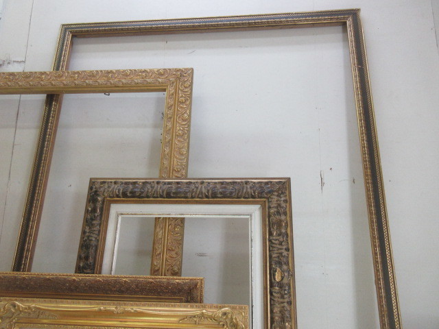  extra-large! old wooden frame 5 piece set Q473 antique furniture frame picture frame wooden picture frame store furniture Cafe furniture Studio natural wood old furniture 