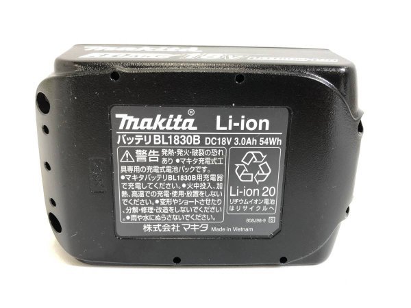 未使用 マキタ makita BL1830B 純正 18V 3.0Ah バッテリ ( リチウムイオン電池 蓄電池 充電池 makita 電池パック 残量表示付き_画像5