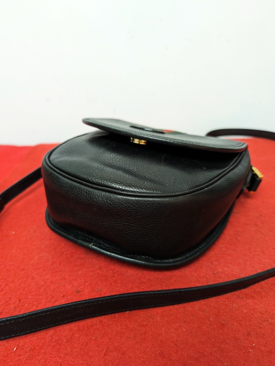 美品 極上 gucci シェリーライン レザーショルダーバッグ ポシェット