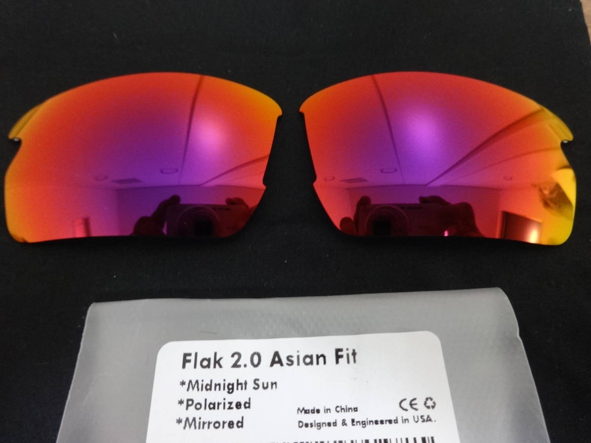 オークリー フラック 2.0 アジアンフィット用 カスタム偏光レンズ Midnight Sun Color Polarized 新品 Flak 2.0 ASIAN FIT Flak 2.0 ASIA_画像1