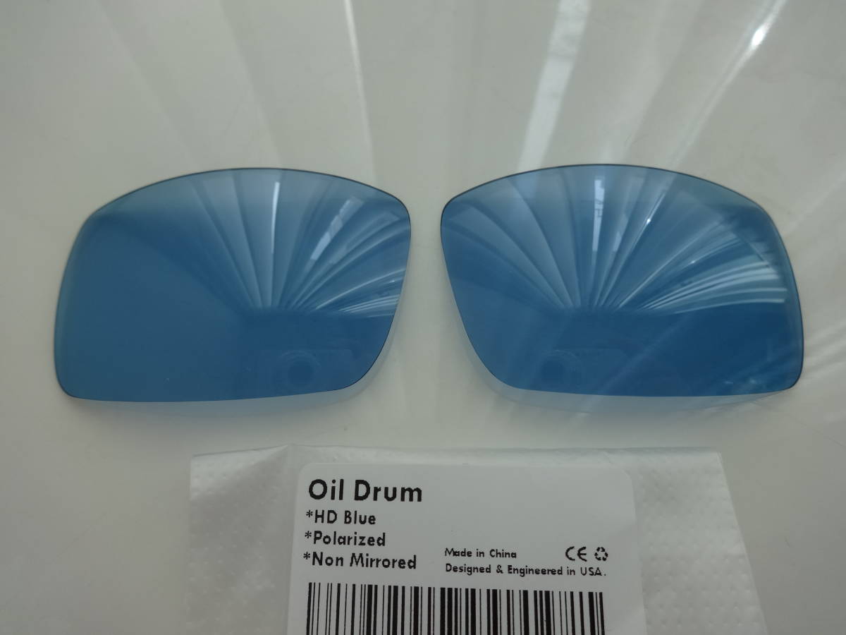 処分価格！★オークリー オイルドラム用 カスタム偏光レンズ HD BLUE Color Polarized 新品 OIL DRUM_画像1