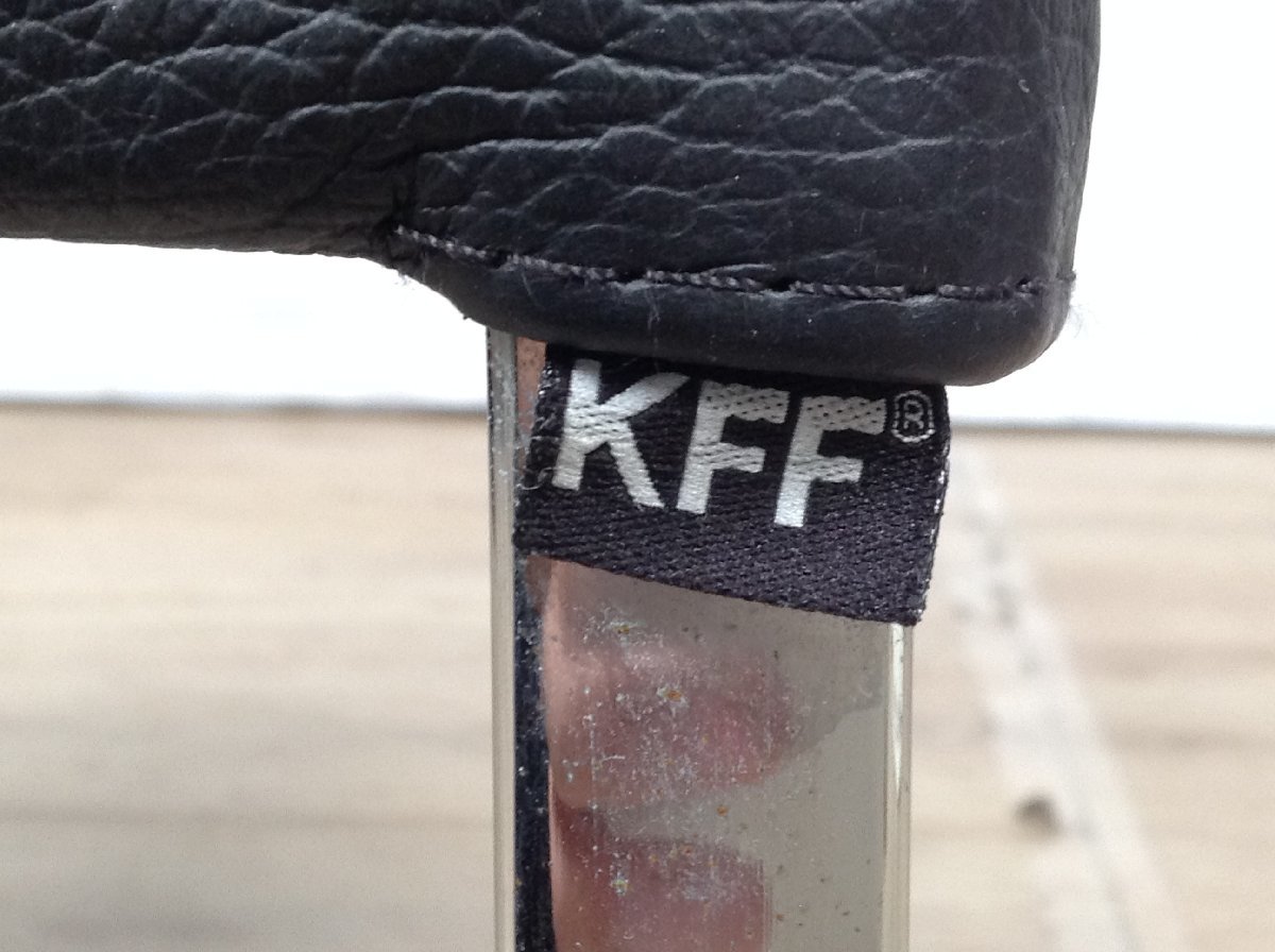 1212 KFF Texas テキサス レザー ダイニングチェア ブラック 革 椅子ドイツ ②_画像10
