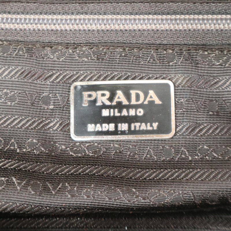 1円 HA1512 PRADA プラダ トートバッグ ナイロン 大容量 カーキ グリーン レディース イタリア製 シンプル 無地_画像9