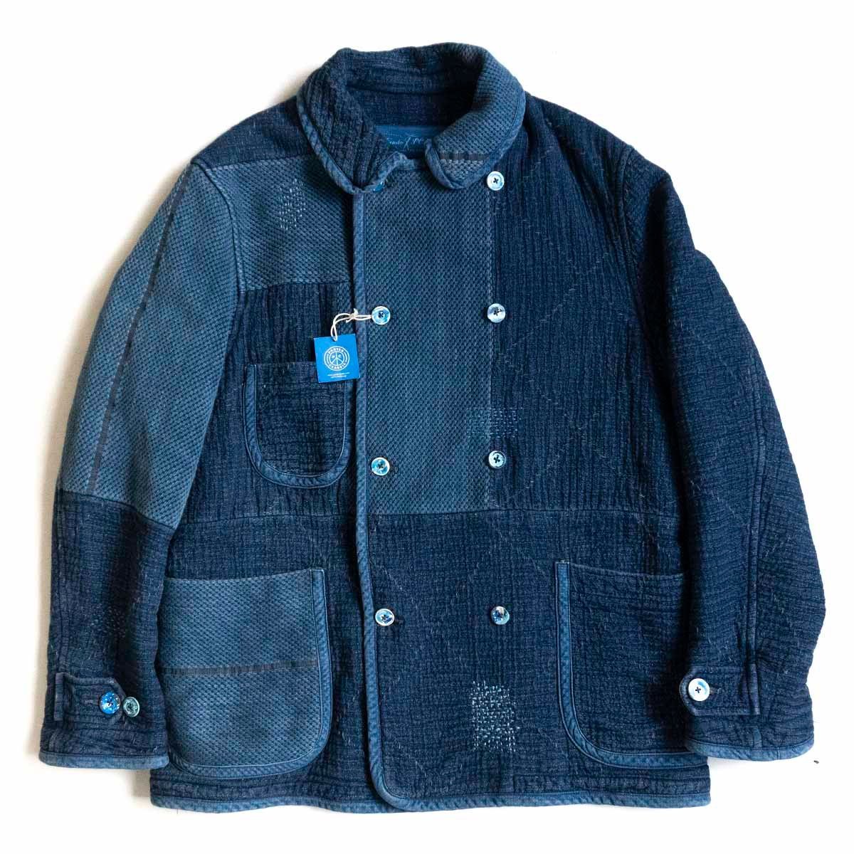 【美品】PORTER CLASSIC 【PATCHWORK/SASHIKO JACKET】XL パッチワーク 剣道 刺し子 インディゴ ブルー 2311329_画像1