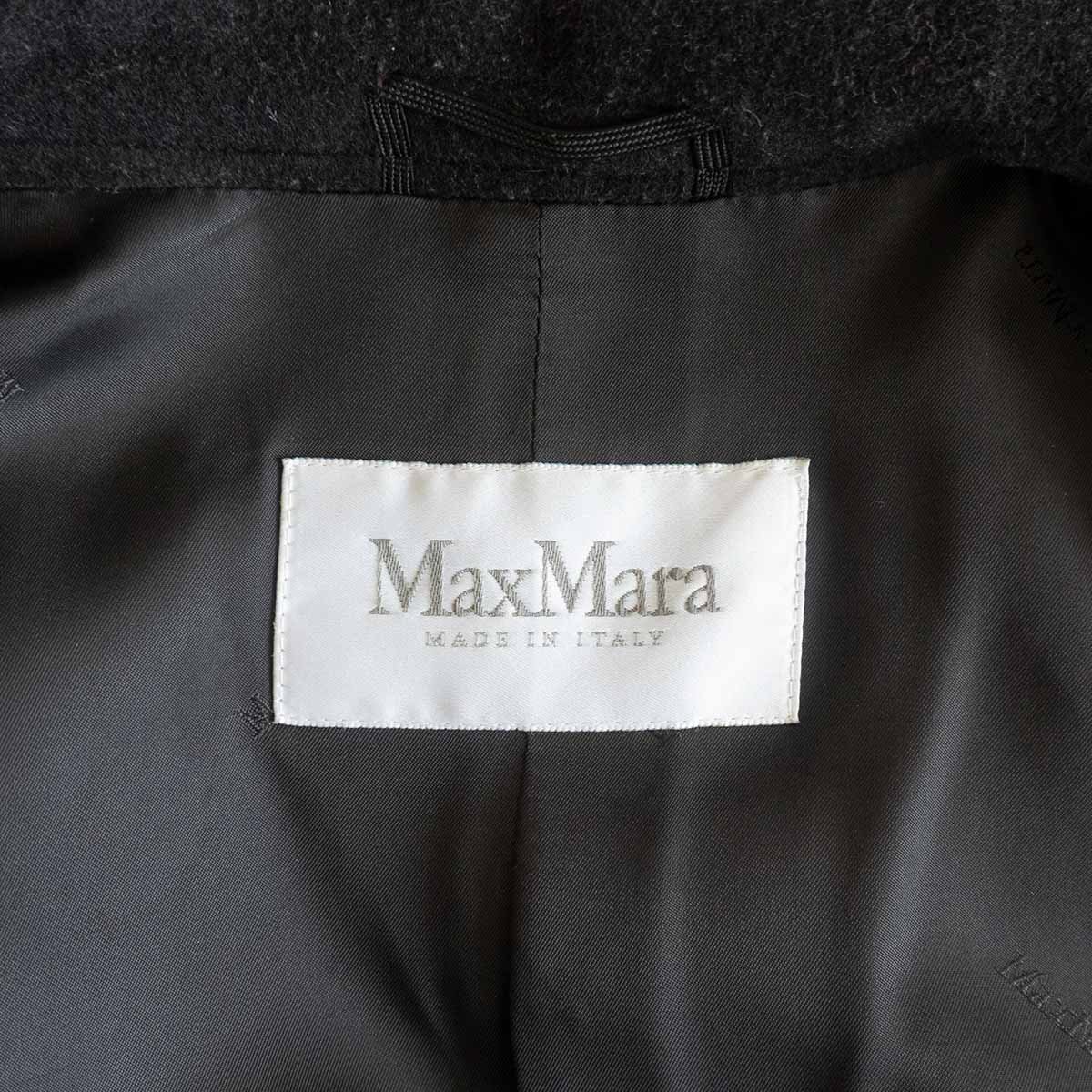 【最高級】 MAX MARA【ウール カシミヤ ベルテッド コート】38 カシミヤブレンド 白タグ マックスマーラ 2312088_画像4