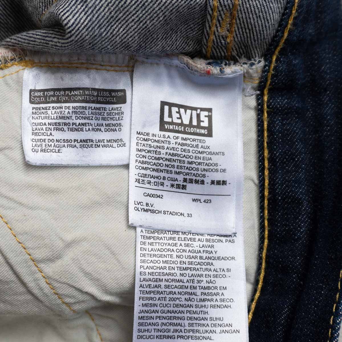 【アメリカ製】 LEVI'S VINTAGE CLOTHING【 44501 大戦モデル / S501XX BIG E デニムパンツ 】33×34 コーンデニム インディゴ y2312039_画像8