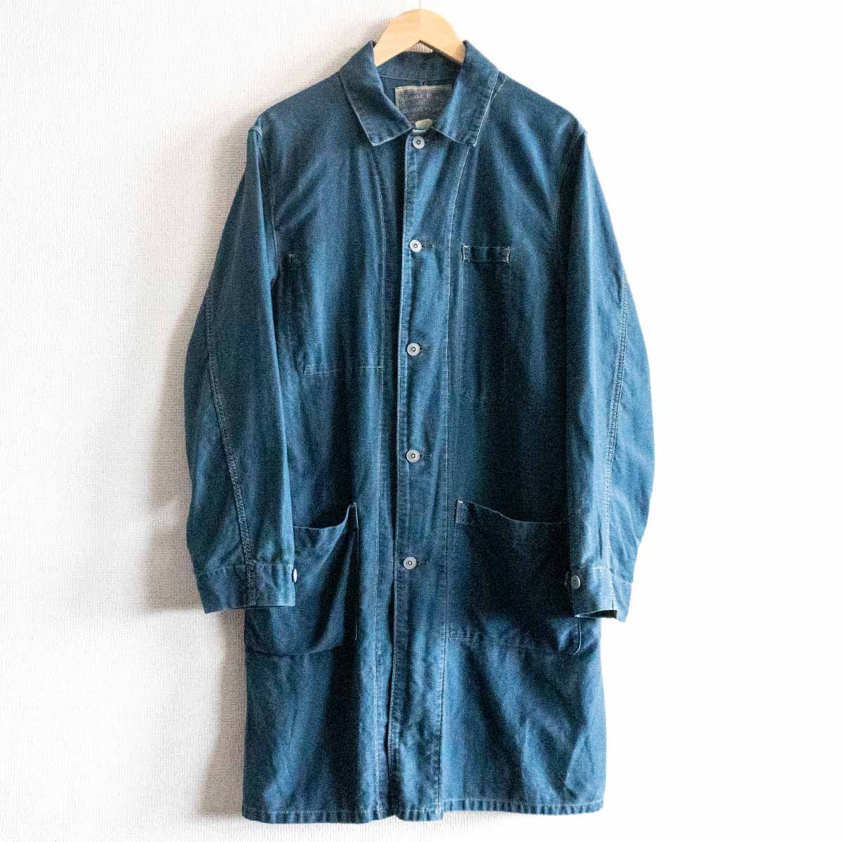 【極美品】 RRL 【LANSING SHOP COAT】S インディゴダイ コットン ショップ コート ラルフローレン 2312174_画像1