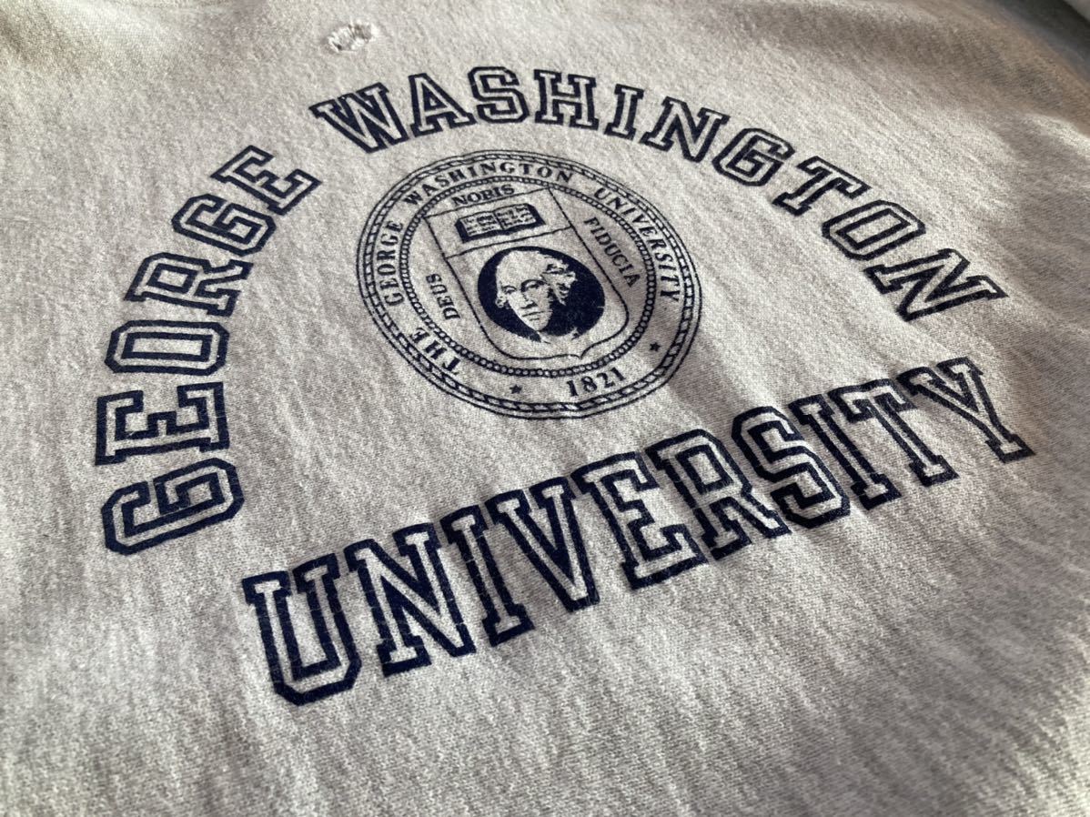 チャンピオン リバースウィーブ USA製 XL GEORGE WASHINGTON UNIVERSITY フーディー 90s 刺タグ Champion REVERSE WEAVE_画像2