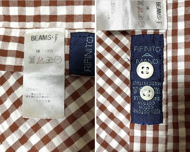 BEAMS F by Y.Akamine 別注 シアサッカー ギンガム チェック BEAMS F by Y.Akamine 別注 シアサッカー ギンガム チェック