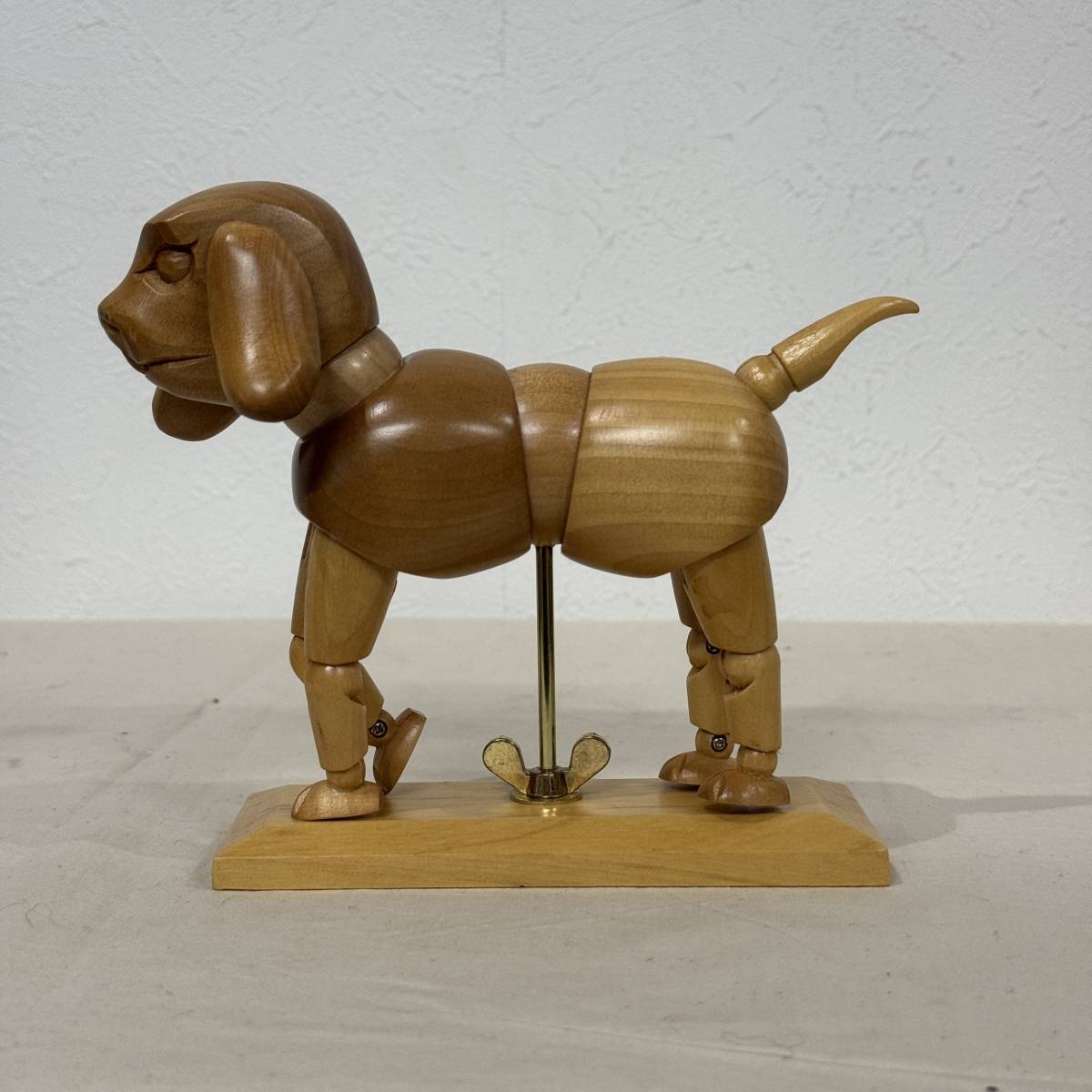 ビンテージ　木製　ウッド　オブジェ　犬　アニマル　動物　アンティーク　インテリア　USA雑貨　231214