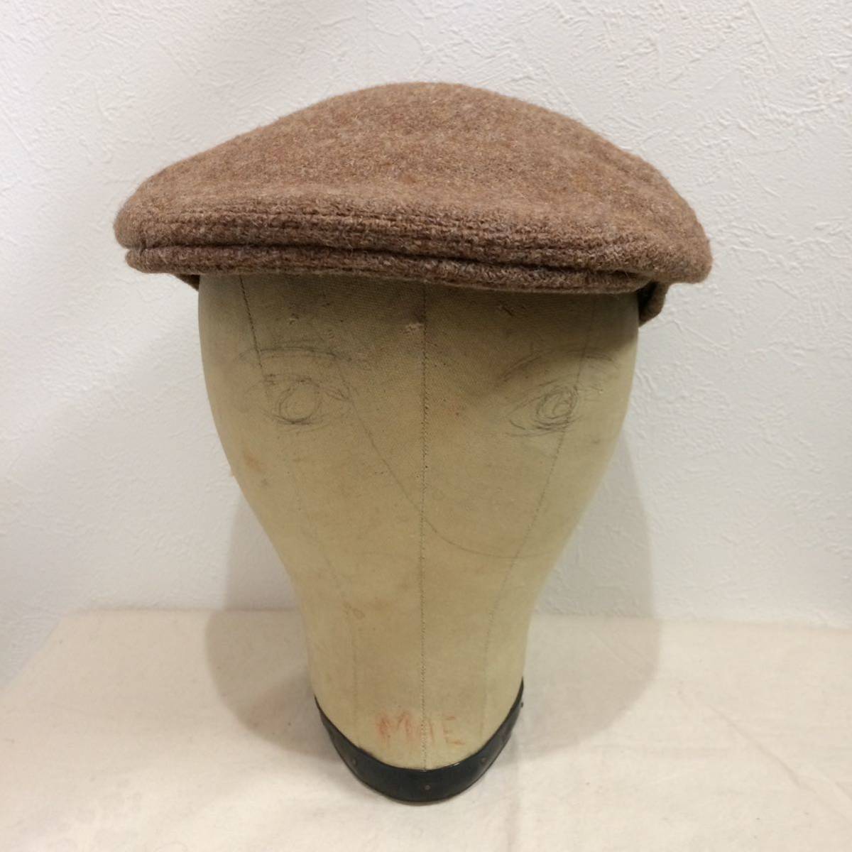 ビンテージ　イングランド製　ハリスツイード　ウール　キャスケット　帽子　231221_画像2