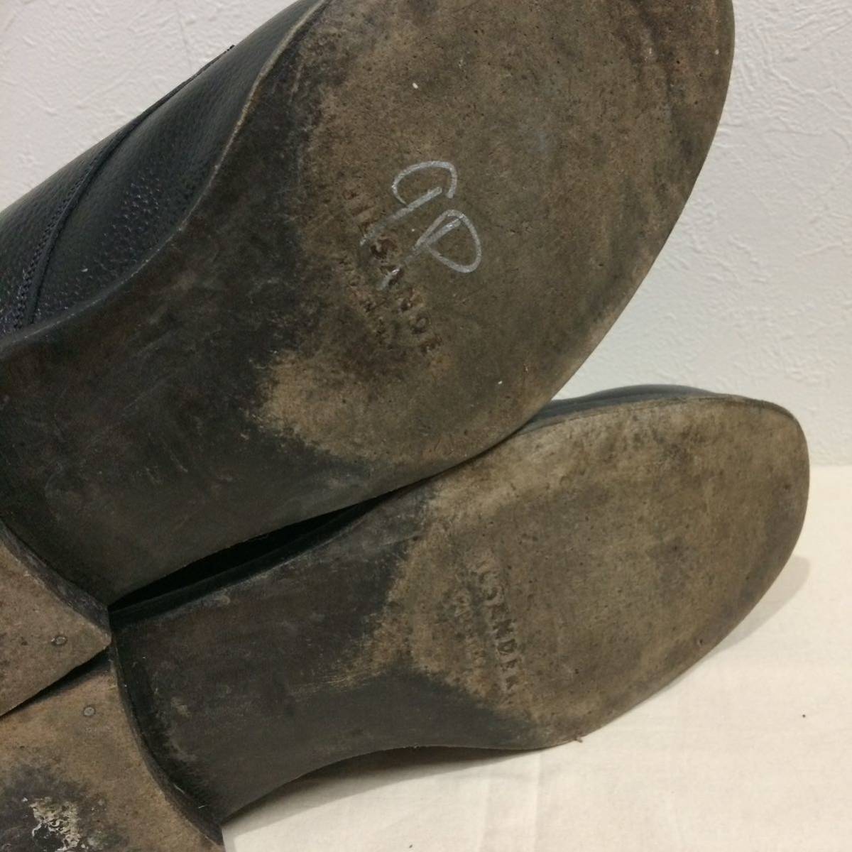  Vintage Jil Sander leather shoes black wrinkle leather Italy made 231222