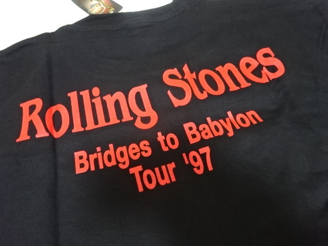 送料185円・H709■ ザ・ローリング・ストーンズ 　未着用 Tシャツ　Lサイズ　BRIDGES TO BABYLON TOUR'97　THE ROLLING STONES_画像3