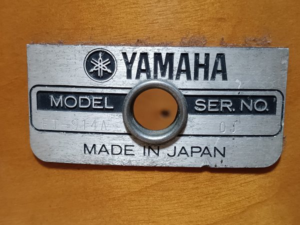 YAMAHA YD9000シリーズ FT-914A 14インチフロアタム リアルウッド_画像4