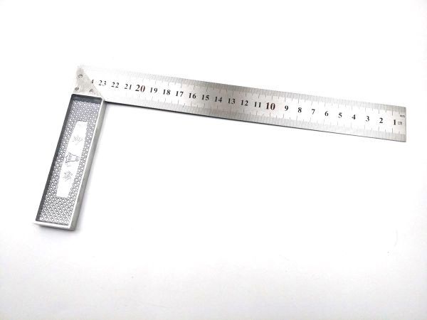 L型定規 250mm ステンレス アルミ 曲尺 測定 大工道具 製図_画像2