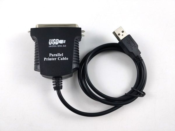 USB パラレルポート変換アダプタ ケーブル Parallel プリンタポート IEEE 1284_画像1