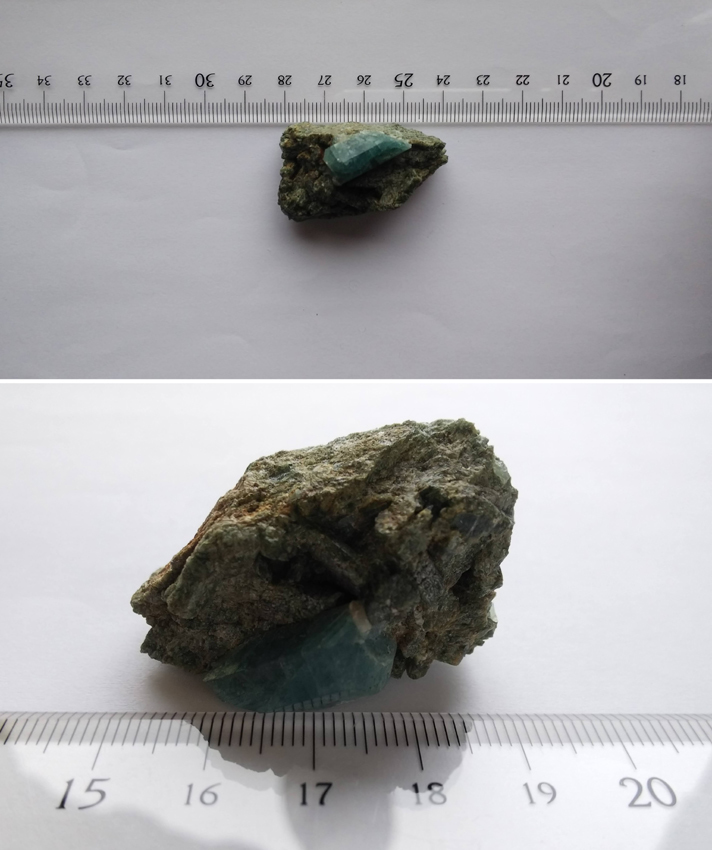 タンザニア産 ブルー アパタイト 燐灰石 結晶 原石 標本 約159ct 5_画像10