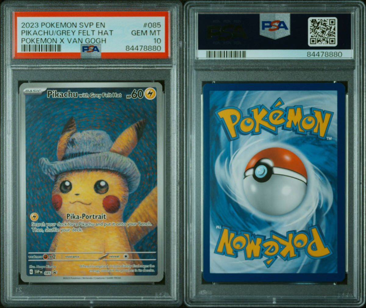 真贋鑑定付 PSA10 ゴッホ ピカチュウ プロモ 英語版 #085 GEM MINT Van Gogh PIKACHU with Grey Felt Hat PROMO Pokemon Cards English _画像1