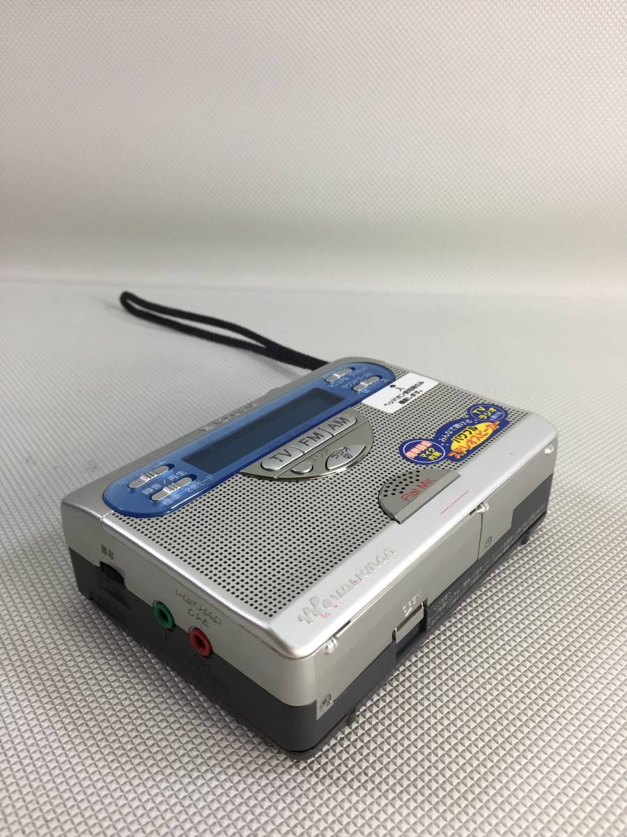 S3291○SONY ソニー WALKMAN カセットウォークマン WM-GX410 ラジオカセットレコーダー TV/FM/AM ラジオ 通電OK ラジオOK_画像4