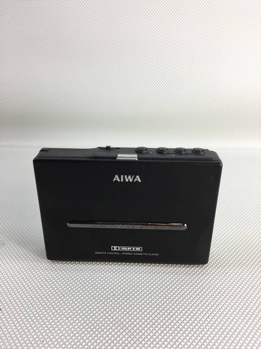 S3292○AIWA アイワ ステレオカセットプレーヤー　ポータブルプレーヤー HS-PL55 バッテリー PB-S5 修理前提 部品取り 【ジャンク】_画像3