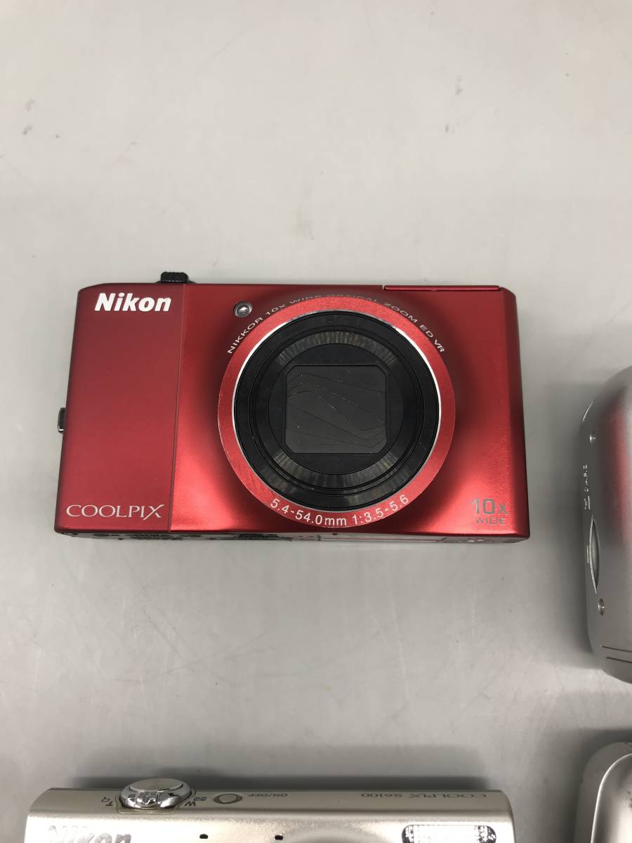 OK8482○デジカメ 5台まとめ Nikon ニコン デジタルカメラ コンパクト COOLPIX 2100 2500 バッテリー EN-EL12 EN-EL10 【未確認】 同梱不可_画像2