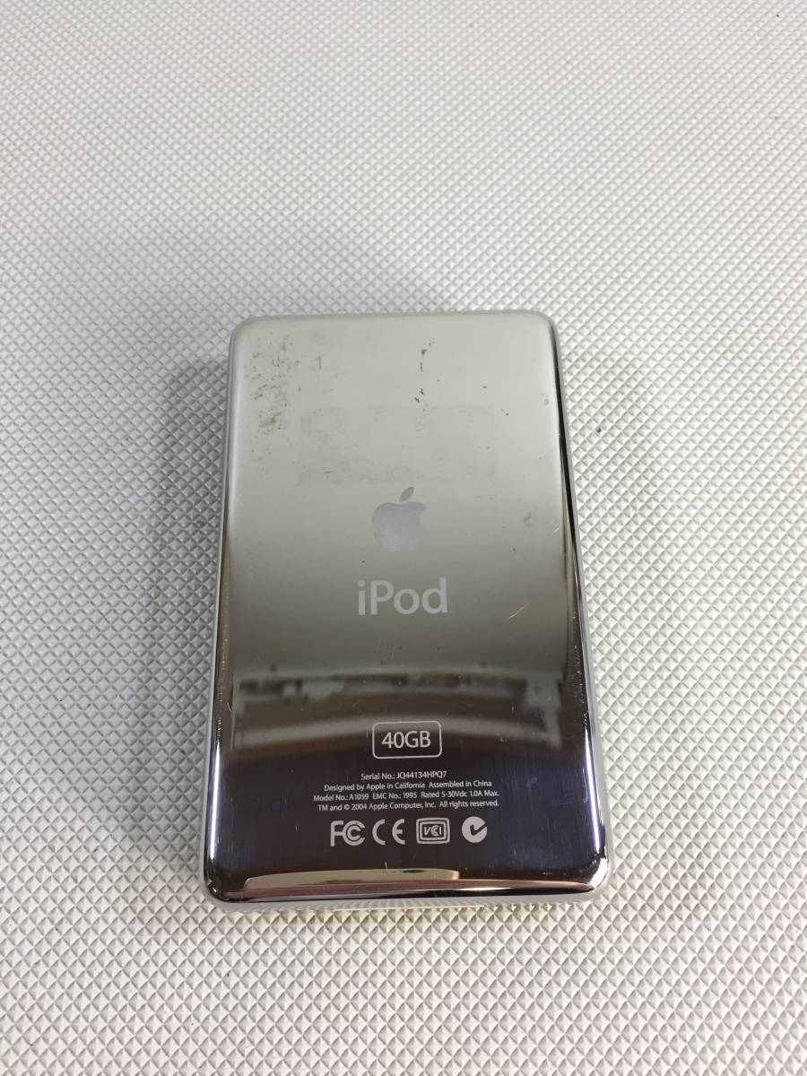 S3408○Apple アップル iPod Classic アイポッド クラシック 40GB A1059 デジタルオーディオプレーヤー 【ジャンク】_画像2