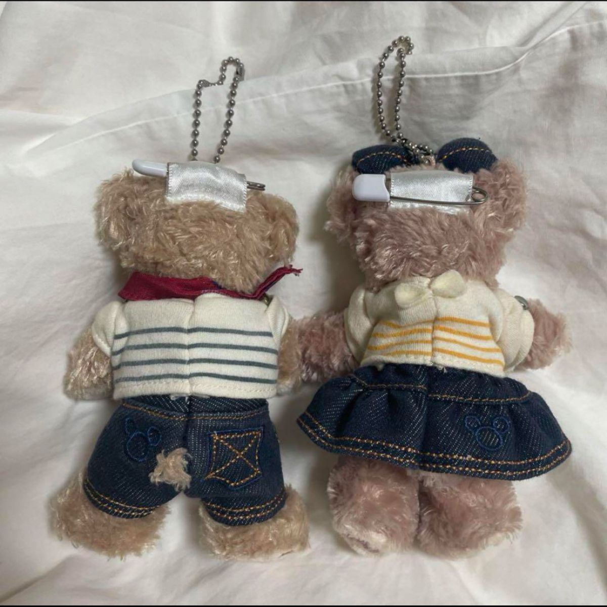 ダッフィー シェリーメイ デニム 2013 ぬいば ぬいぐるみバッジ ダッフィー シェリーメイ デニム 2013 ぬいば ぬいぐるみバッジ
