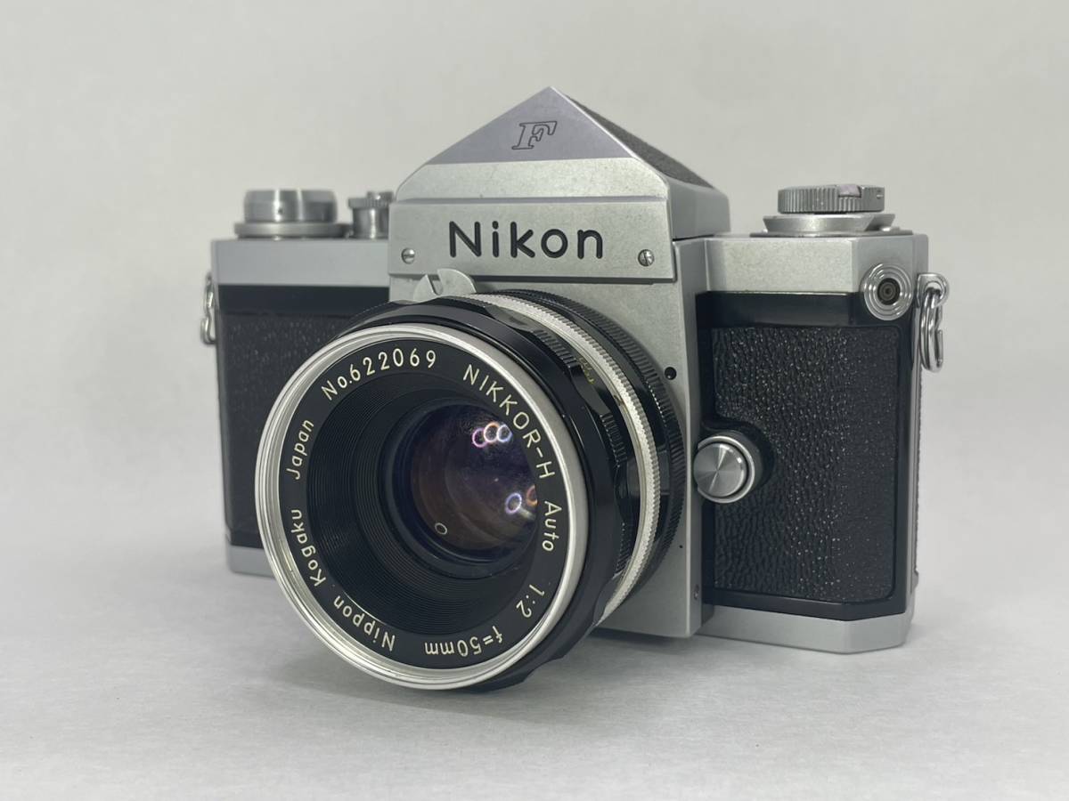 【KKB2058YK】ニコン Nikon F アイレベル 前期 Auto NIKKOR-H 1:2 f=50mm Nippon Kogaku カメラ 動作未確認_画像1