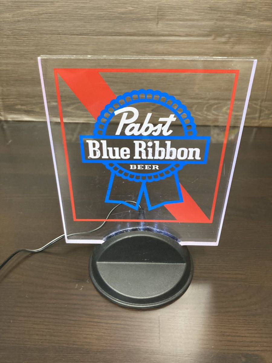 【希少品】パブストブルーリボン Pabst Blue Ribbon ライトサイン アメリカン ビール アンティーク ランプ レトロ ネオン インテリア