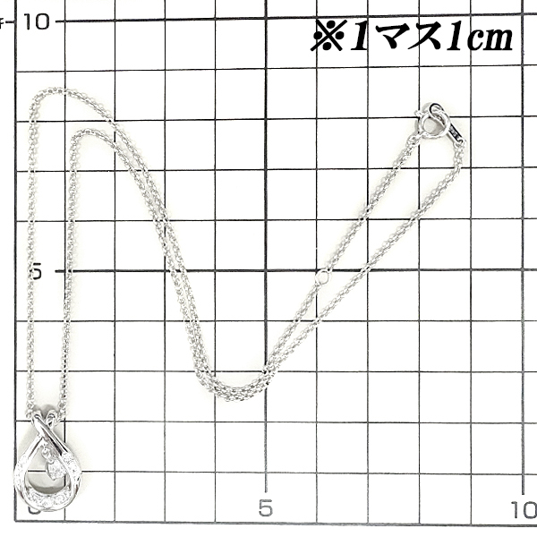 タサキ ダイヤモンド ネックレス 0.25ct K18WG コプラチェーン ペアシェイプ TASAKI 美品 中古 SH95356_画像2