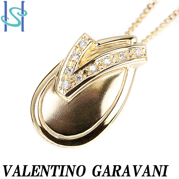 ヴァレンティノ・ガラヴァーニ ダイヤモンド ネックレス K18YG VALENTINO GARAVANI 送料無料 美品 中古 SH95717_画像1