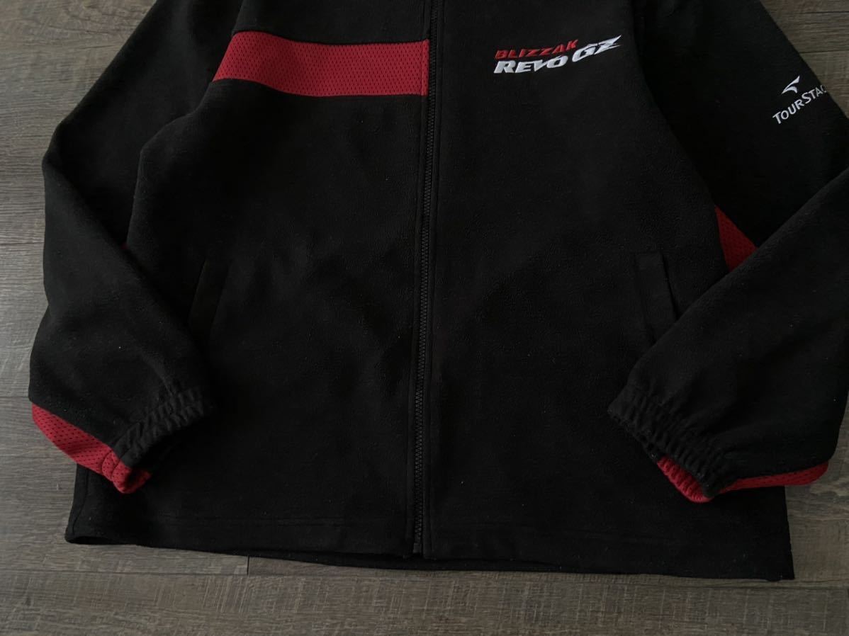 企業品 BRIDGESTONE BLIZZAK REVO GZ スタッフ フリース ジャケット ジャンパー FREE ブルゾン 黒 作業服 作業着 モータースポーツ メンズ_画像4