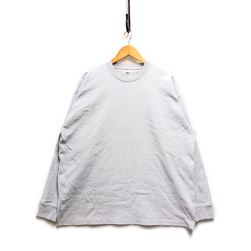 RON HERMAN ロンハーマン 23SS 品番 3720900042 Plating Stitch Long Sleeve Tee ロング 長袖Ｔシャツ サックス サイズM 正規品 / B3875_画像1